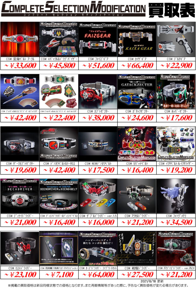 仮面ライダーのおもちゃ高価買取中 買取なら茨城鑑定団神栖店