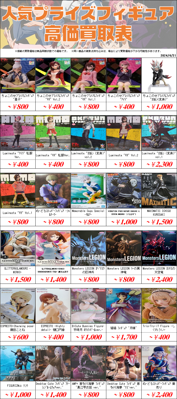 プライズフィギュア まとめ売り