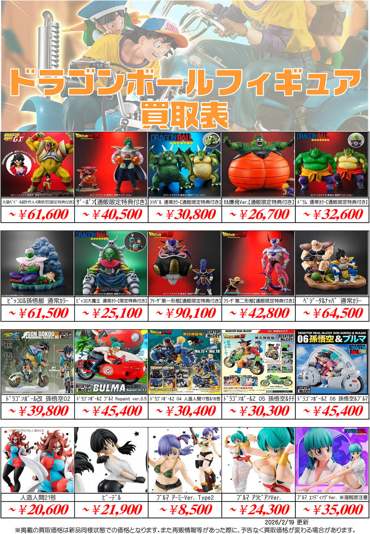 ドラゴンボールフィギュア高価買取中！まとめて売ると査定金額大幅UP